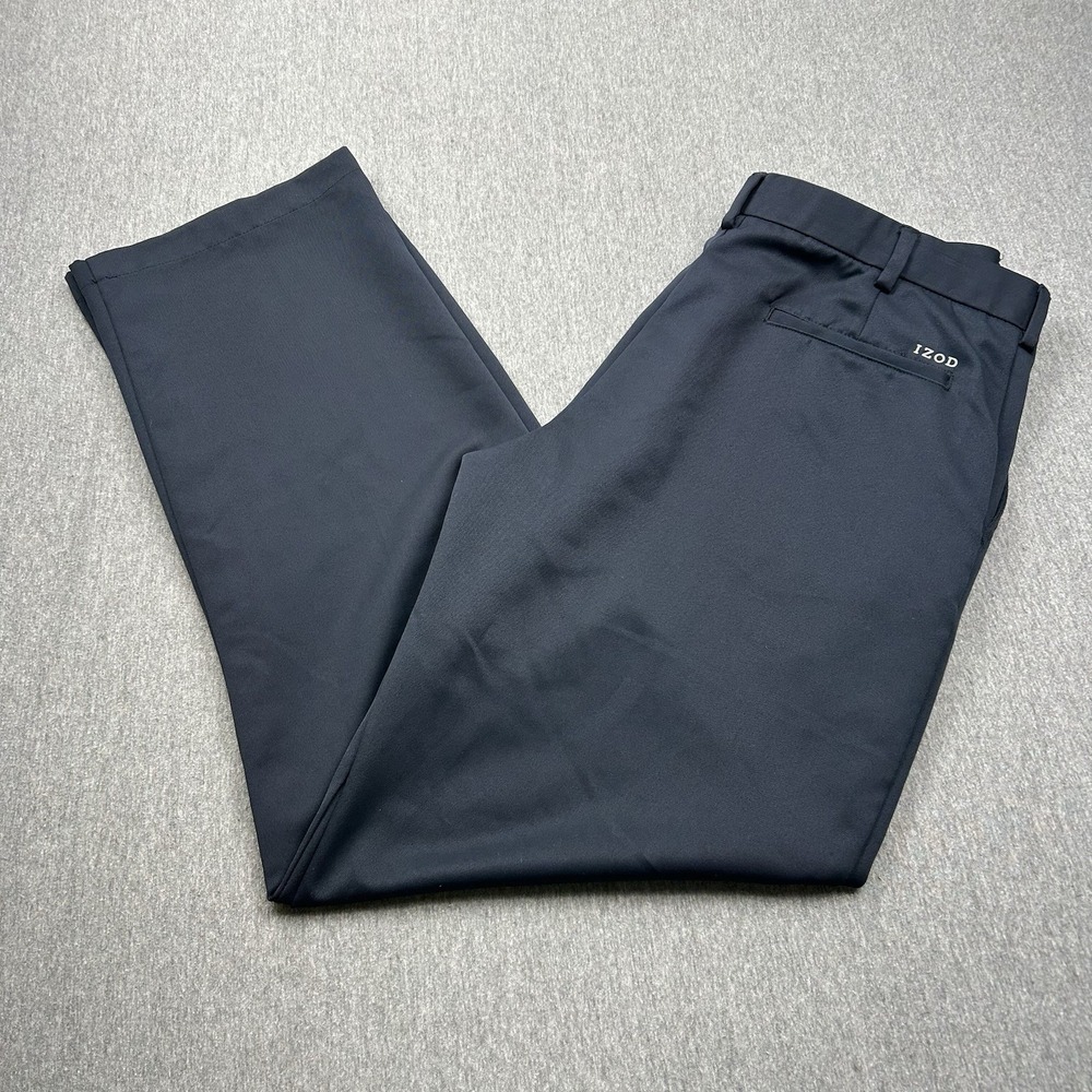 IZOD Golf Pants Navy Blue Men's 34x34 Straight Leg Performance Tech